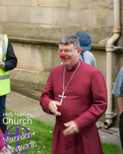 Bishop Stephen enjoys the party!